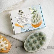 Массажное мыло с люфой «Можжевеловое с голубой глиной», 130 г